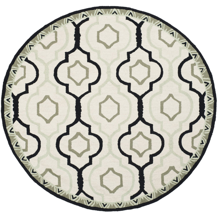 SAFAVIEH Chelsea HK740A Hand-hooked Ivory / Black Rug Image 11