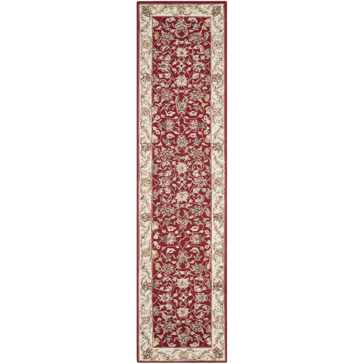 SAFAVIEH Chelsea HK78B Hand-hooked Burgundy / Ivory Rug Image 2