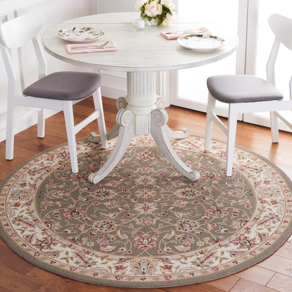 SAFAVIEH Chelsea HK78D Hand-hooked Taupe / Ivory Rug Image 2