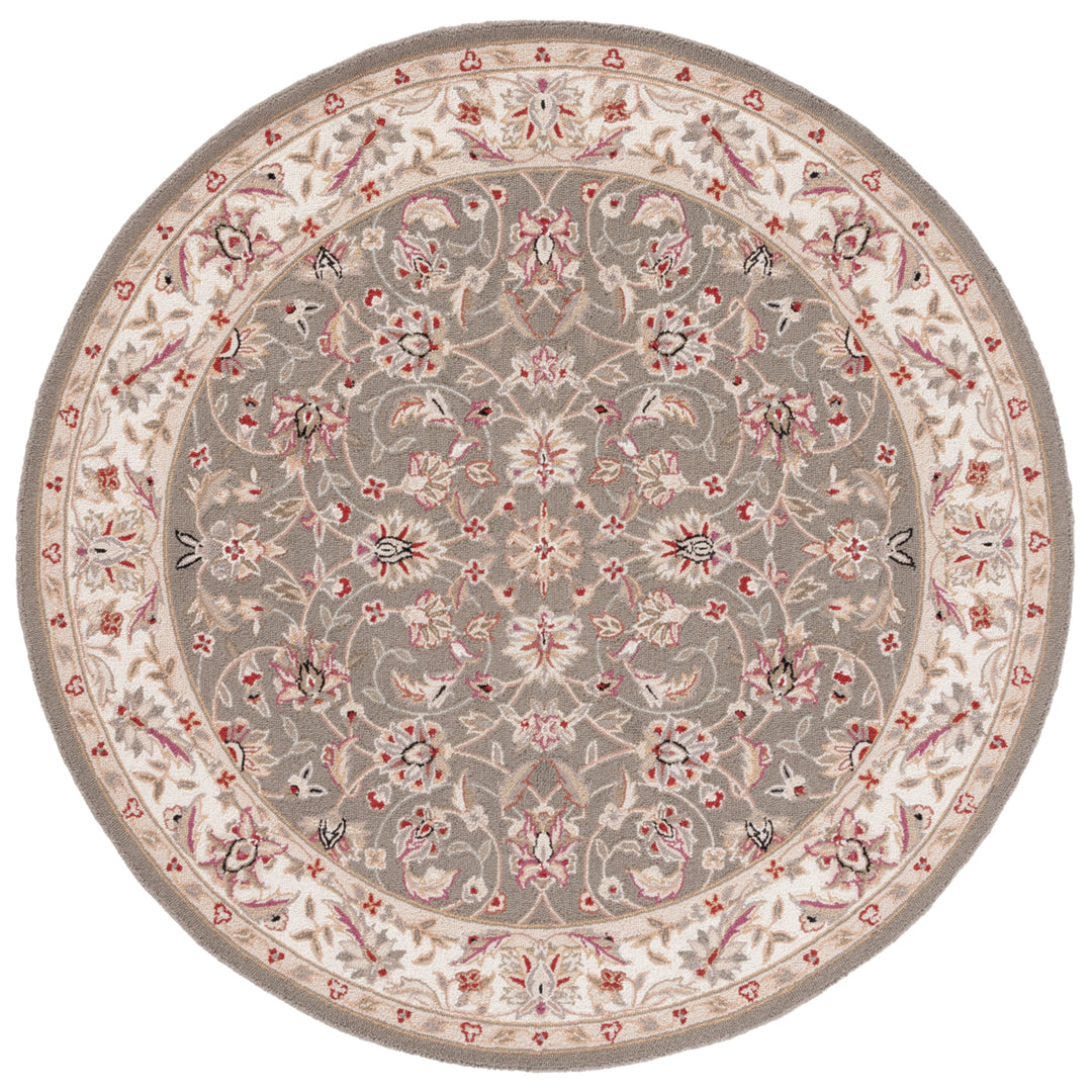 SAFAVIEH Chelsea HK78D Hand-hooked Taupe / Ivory Rug Image 4