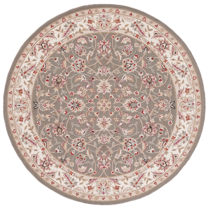 SAFAVIEH Chelsea HK78D Hand-hooked Taupe / Ivory Rug Image 4