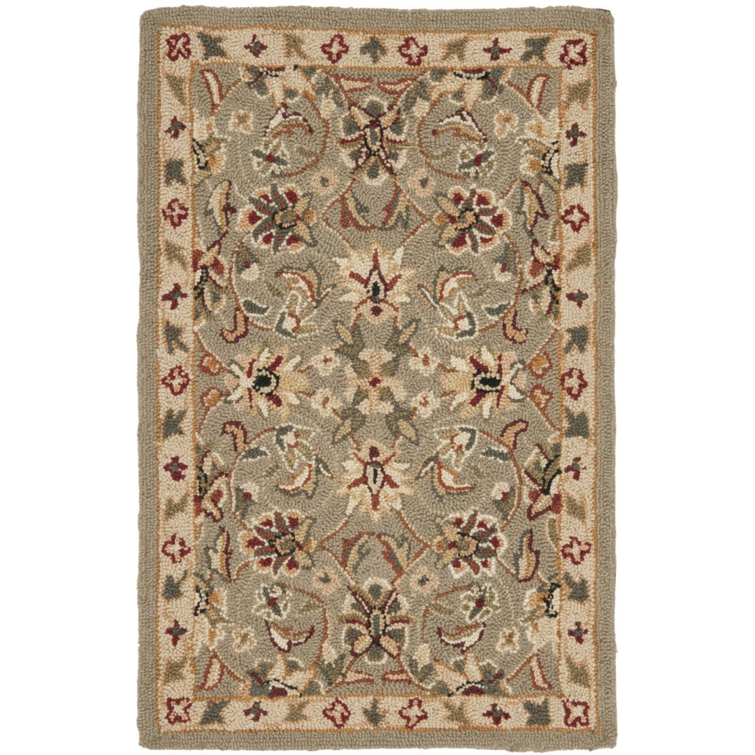 SAFAVIEH Chelsea HK78D Hand-hooked Taupe / Ivory Rug Image 7