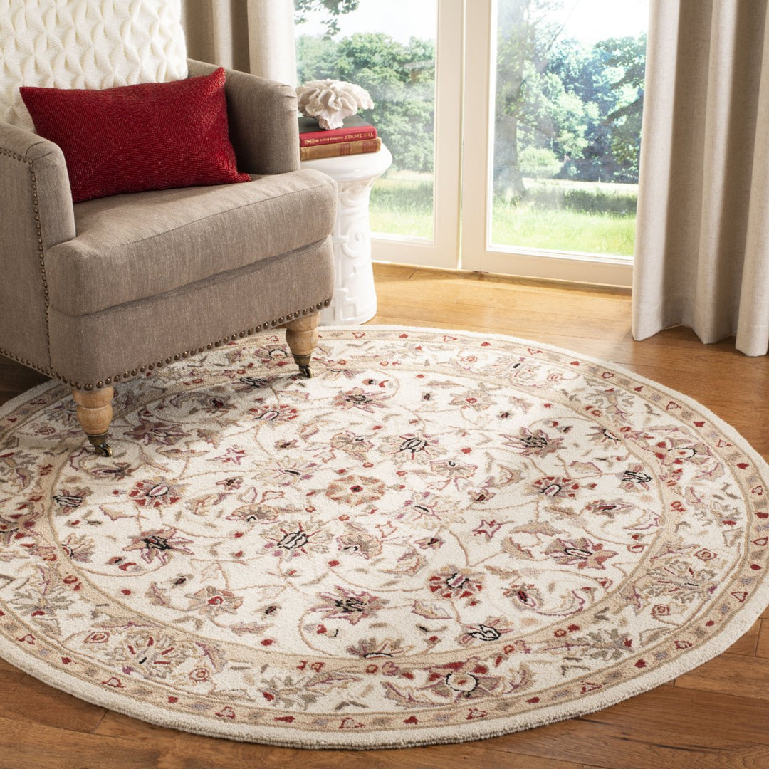 SAFAVIEH Chelsea HK78C Hand-hooked Ivory / Ivory Rug Image 7