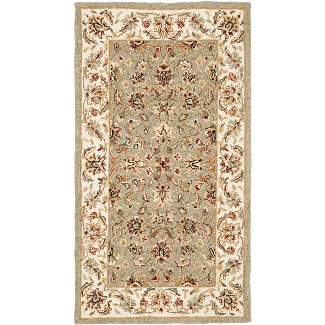 SAFAVIEH Chelsea HK78D Hand-hooked Taupe / Ivory Rug Image 8