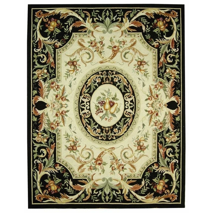 SAFAVIEH Chelsea Collection HK80A Hand-hooked Black Rug Image 1