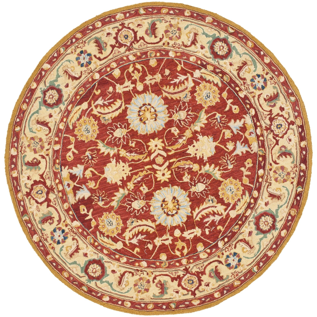 SAFAVIEH Chelsea HK805A Hand-hooked Red / Ivory Rug Image 2