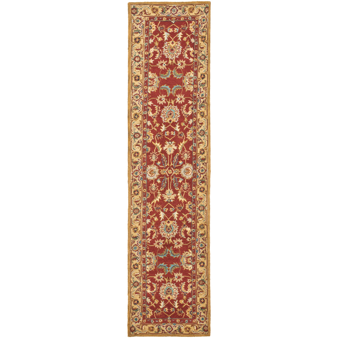 SAFAVIEH Chelsea HK805A Hand-hooked Red / Ivory Rug Image 3