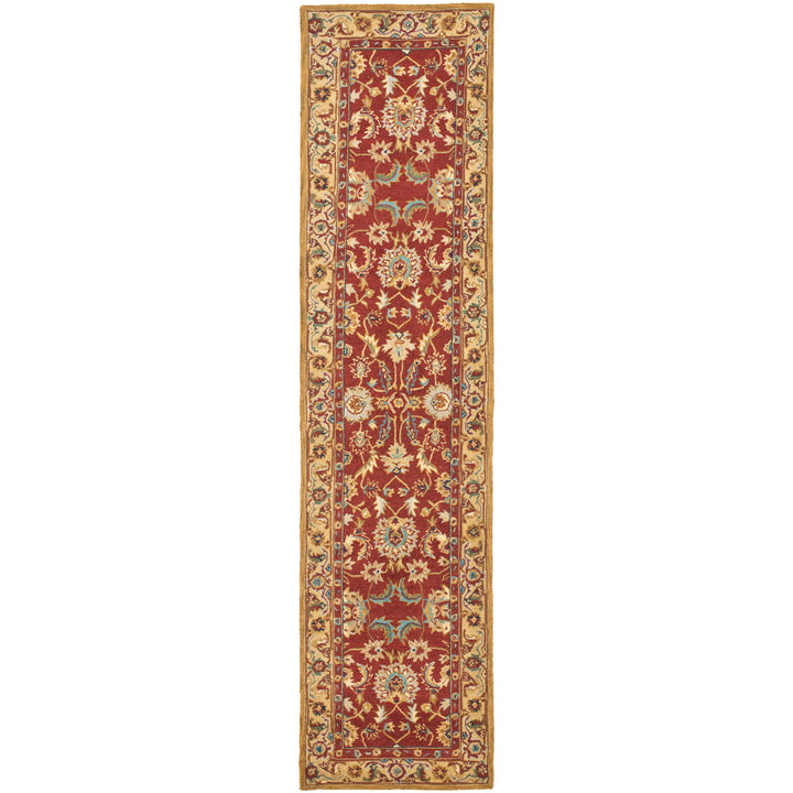 SAFAVIEH Chelsea HK805A Hand-hooked Red / Ivory Rug Image 3