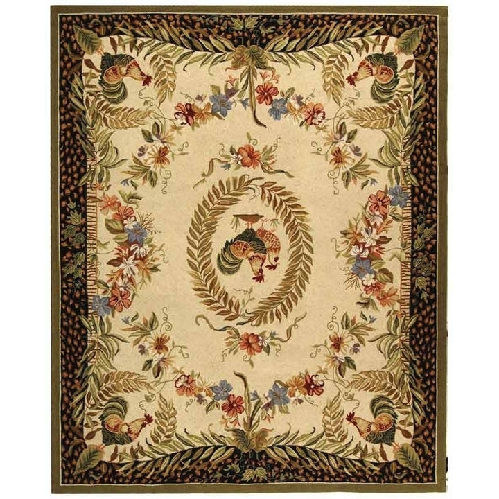 SAFAVIEH Chelsea HK92A Hand-hooked Creme / Black Rug Image 2