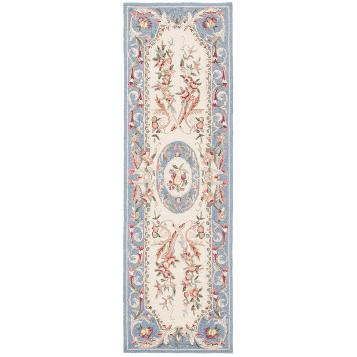 SAFAVIEH Chelsea Collection HK80B Hand-hooked Blue Rug Image 3