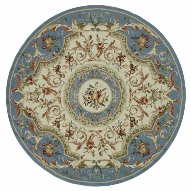 SAFAVIEH Chelsea Collection HK80B Hand-hooked Blue Rug Image 4