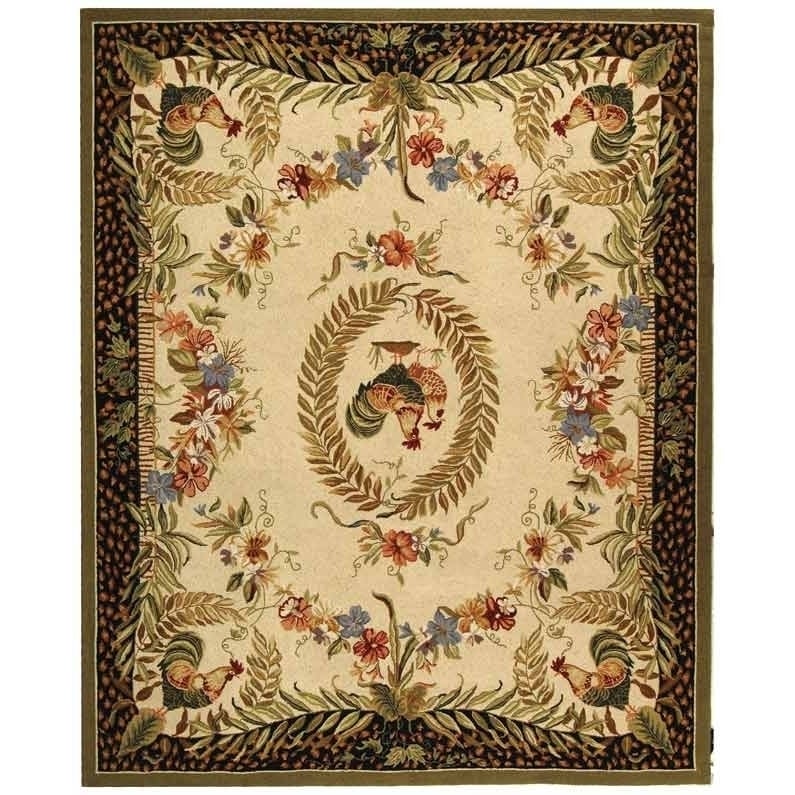 SAFAVIEH Chelsea HK92A Hand-hooked Creme / Black Rug Image 1