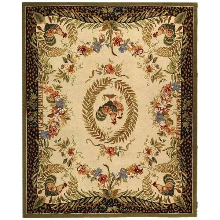 SAFAVIEH Chelsea HK92A Hand-hooked Creme / Black Rug Image 1