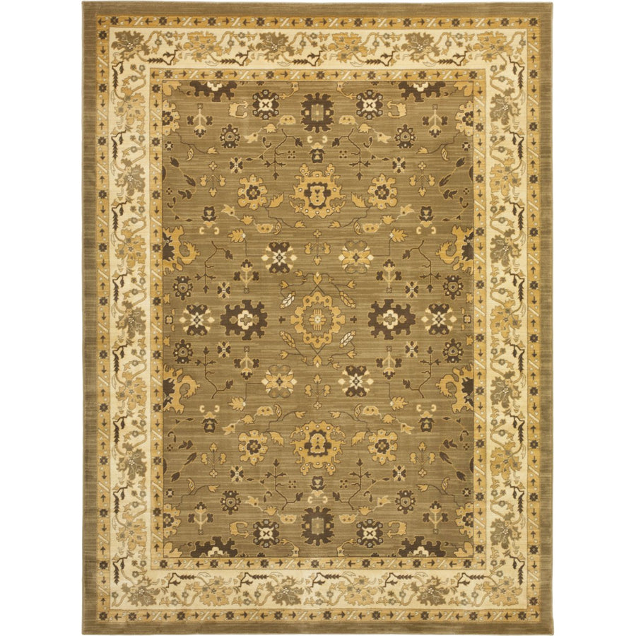 SAFAVIEH Heirloom Collection HLM1738-5211 Green/Creme Rug Image 1