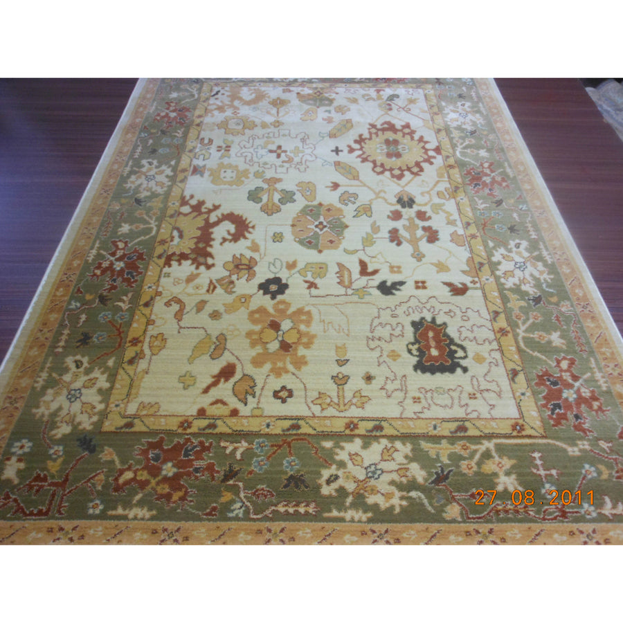 SAFAVIEH Heirloom Collection HLM1739-1152 Cream/Green Rug Image 1