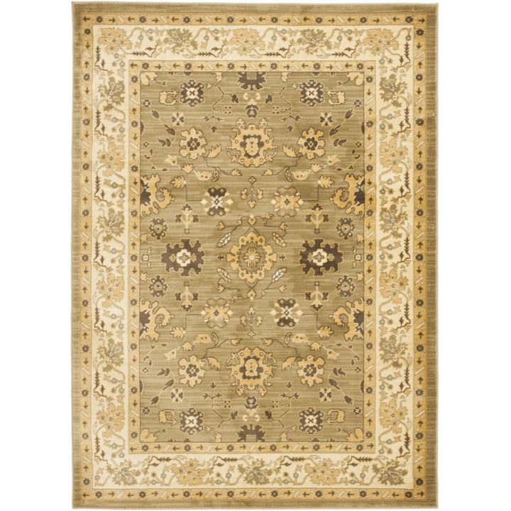 SAFAVIEH Heirloom Collection HLM1738-5211 Green/Creme Rug Image 4