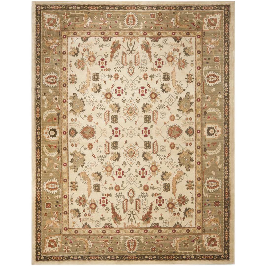 SAFAVIEH Heirloom Collection HLM1740-1152 Cream/Green Rug Image 1