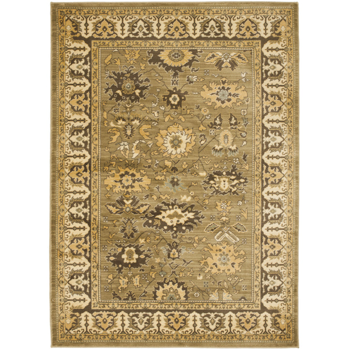 SAFAVIEH Heirloom Collection HLM1741-5225 Green/Brown Rug Image 2