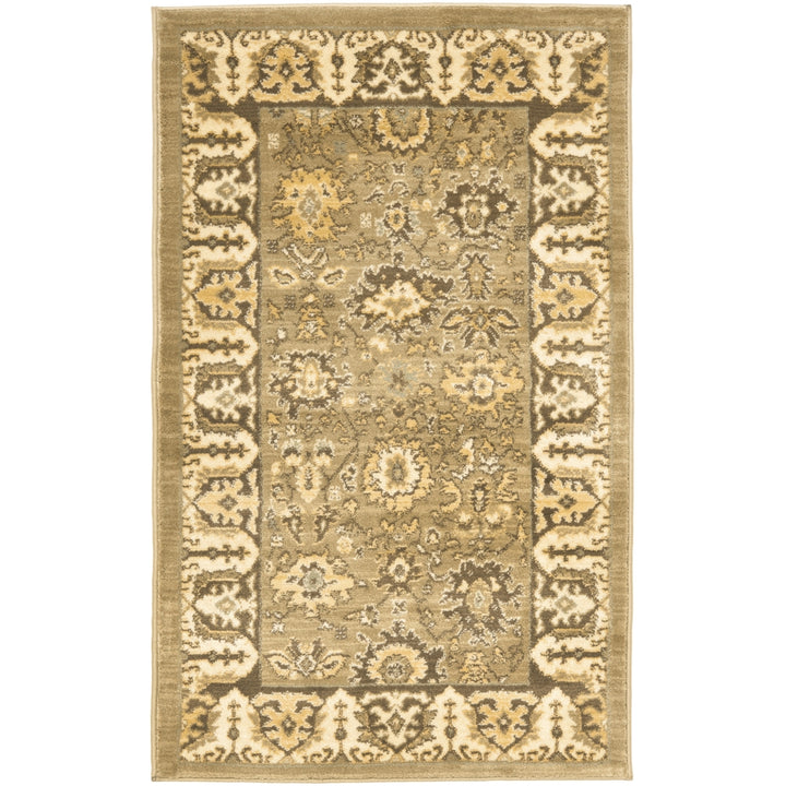 SAFAVIEH Heirloom Collection HLM1741-5225 Green/Brown Rug Image 5