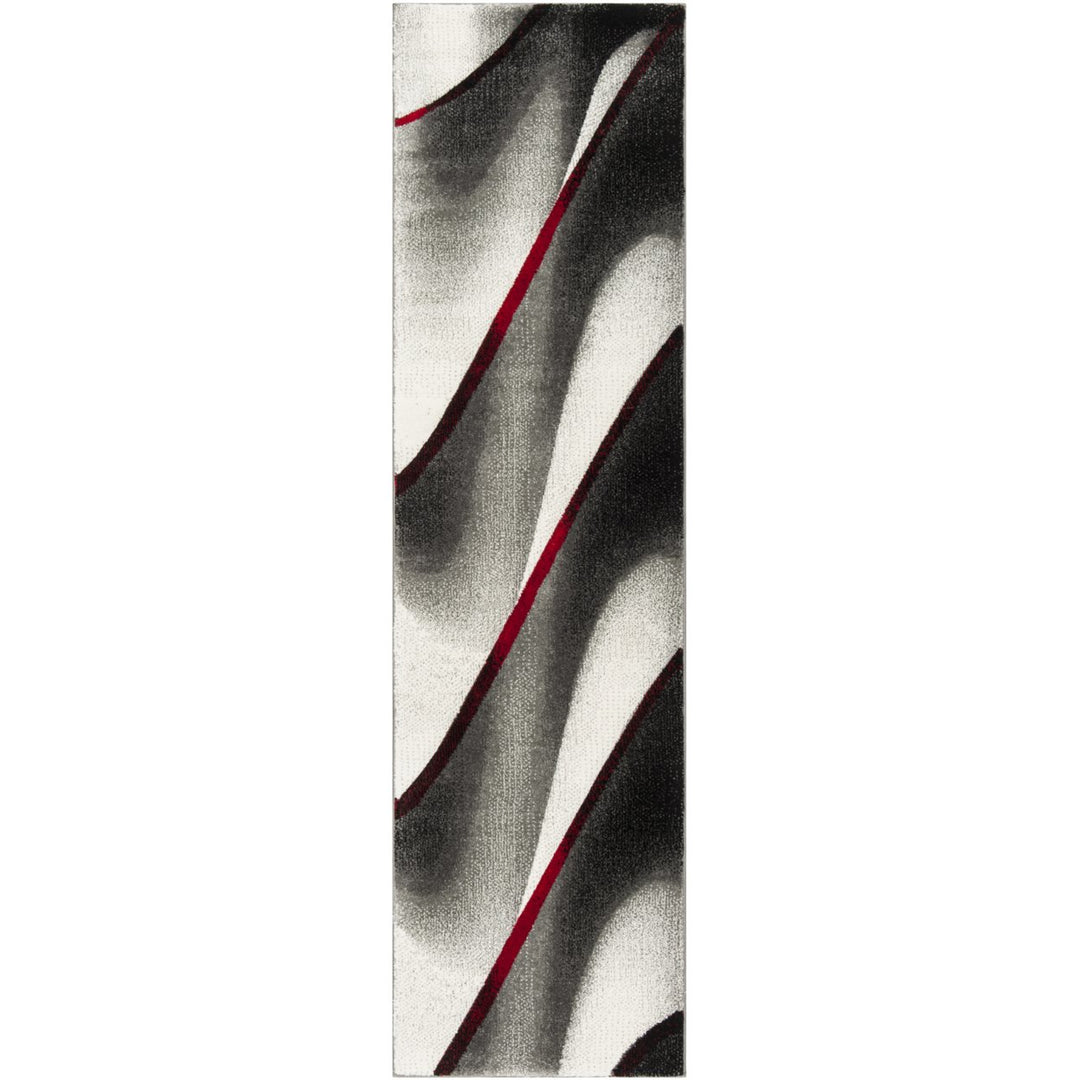 SAFAVIEH Hollywood Collection HLW712K Grey / Red Rug Image 1