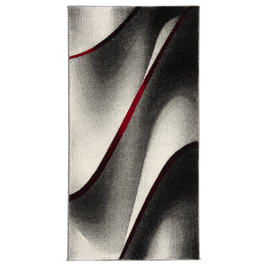 SAFAVIEH Hollywood Collection HLW712K Grey / Red Rug Image 8