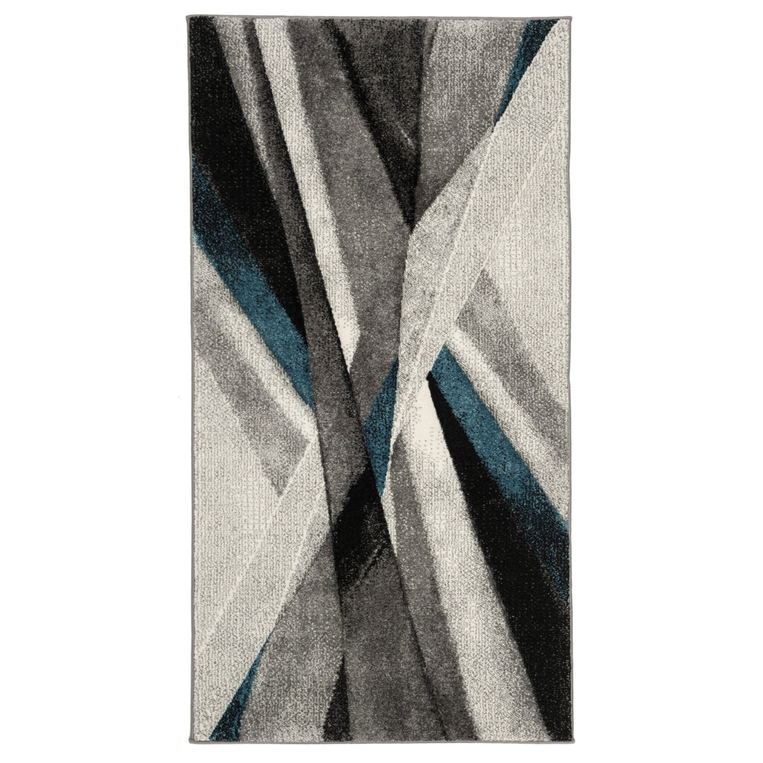 SAFAVIEH Hollywood Collection HLW710D Grey / Teal Rug Image 1