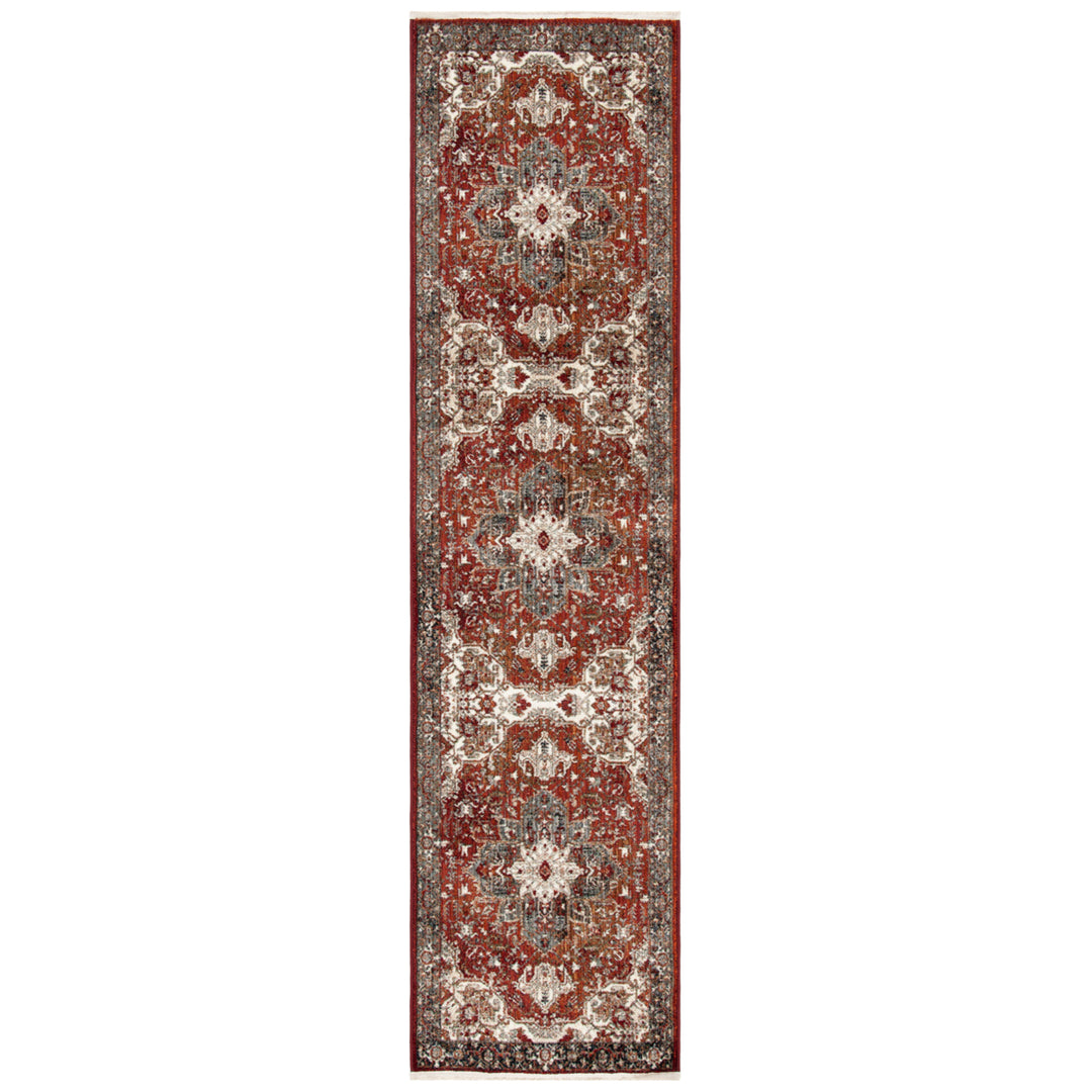 SAFAVIEH Herat Collection HRT301Q Red / Ivory Rug Image 5