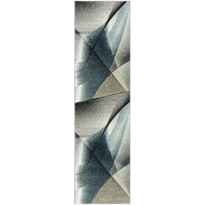 SAFAVIEH Hollywood Collection HLW715D Grey / Teal Rug Image 5