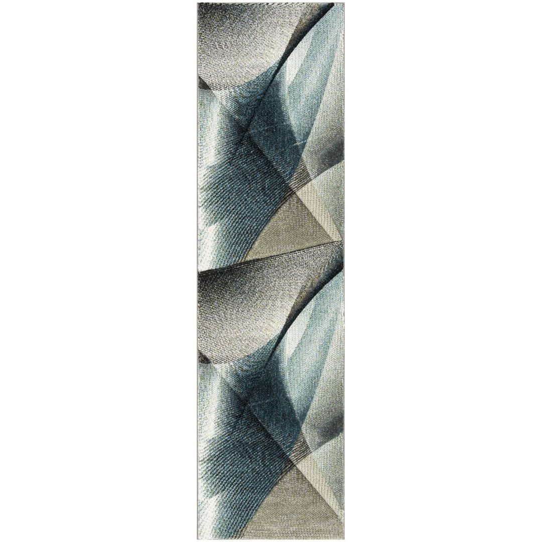 SAFAVIEH Hollywood Collection HLW715D Grey / Teal Rug Image 1