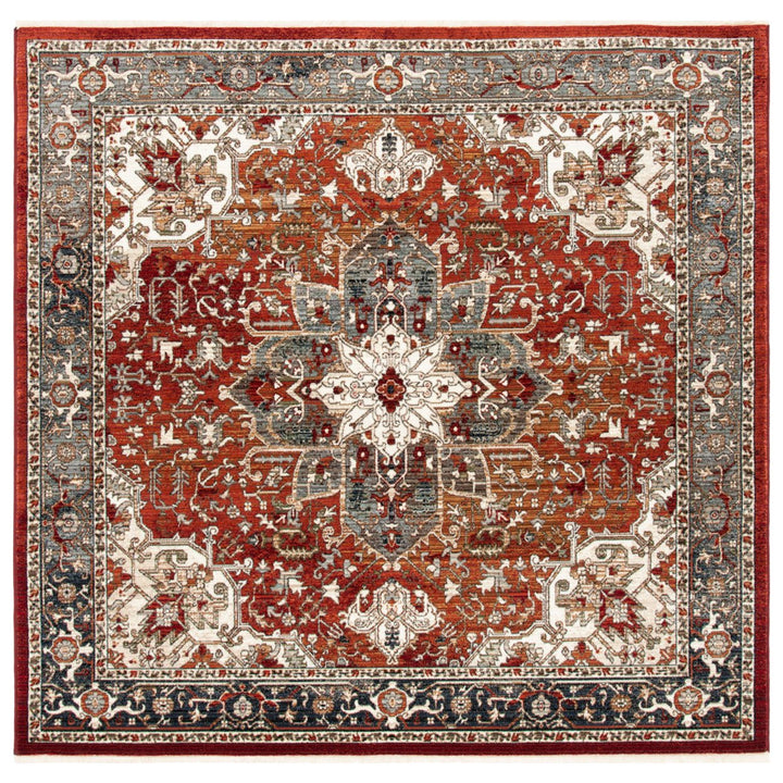 SAFAVIEH Herat Collection HRT301Q Red / Ivory Rug Image 6