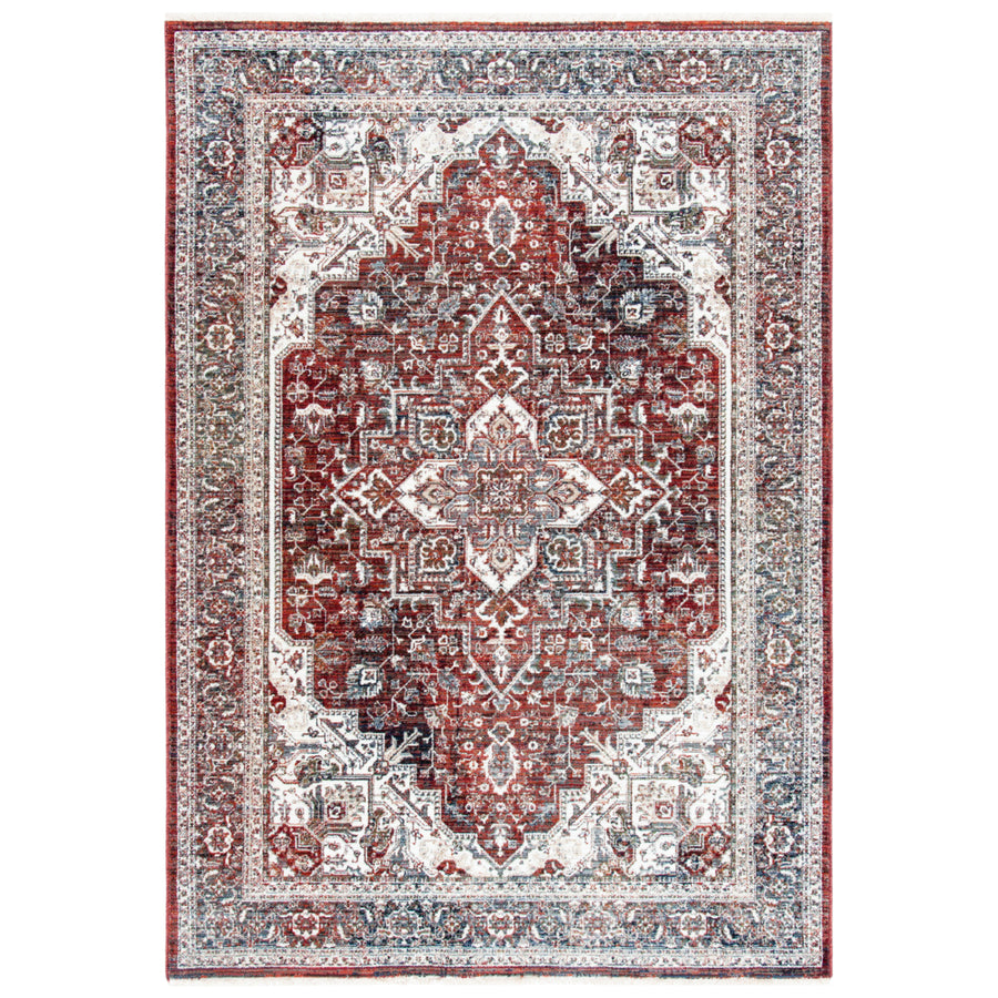 SAFAVIEH Herat Collection HRT321Q Red / Ivory Rug Image 1