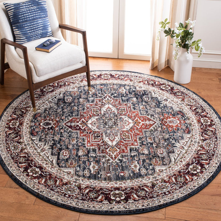 SAFAVIEH Herat Collection HRT321N Navy / Red Rug Image 2