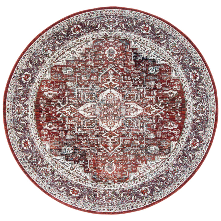 SAFAVIEH Herat Collection HRT321Q Red / Ivory Rug Image 4