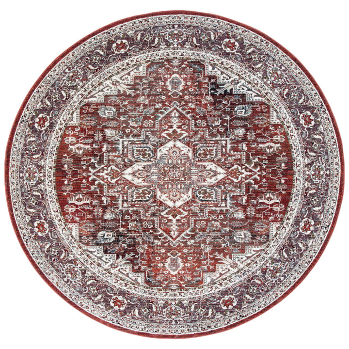 SAFAVIEH Herat Collection HRT321Q Red / Ivory Rug Image 1