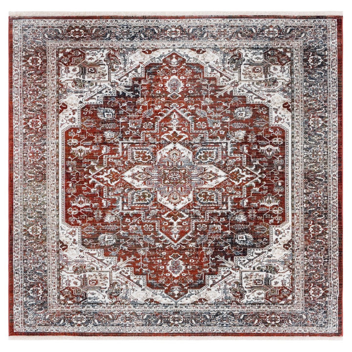 SAFAVIEH Herat Collection HRT321Q Red / Ivory Rug Image 6