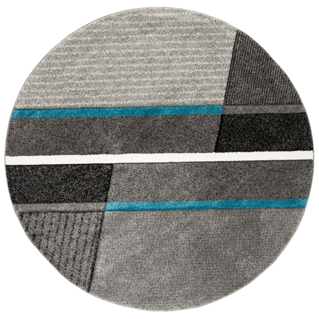 SAFAVIEH Hollywood Collection HLW711D Grey / Teal Rug Image 4