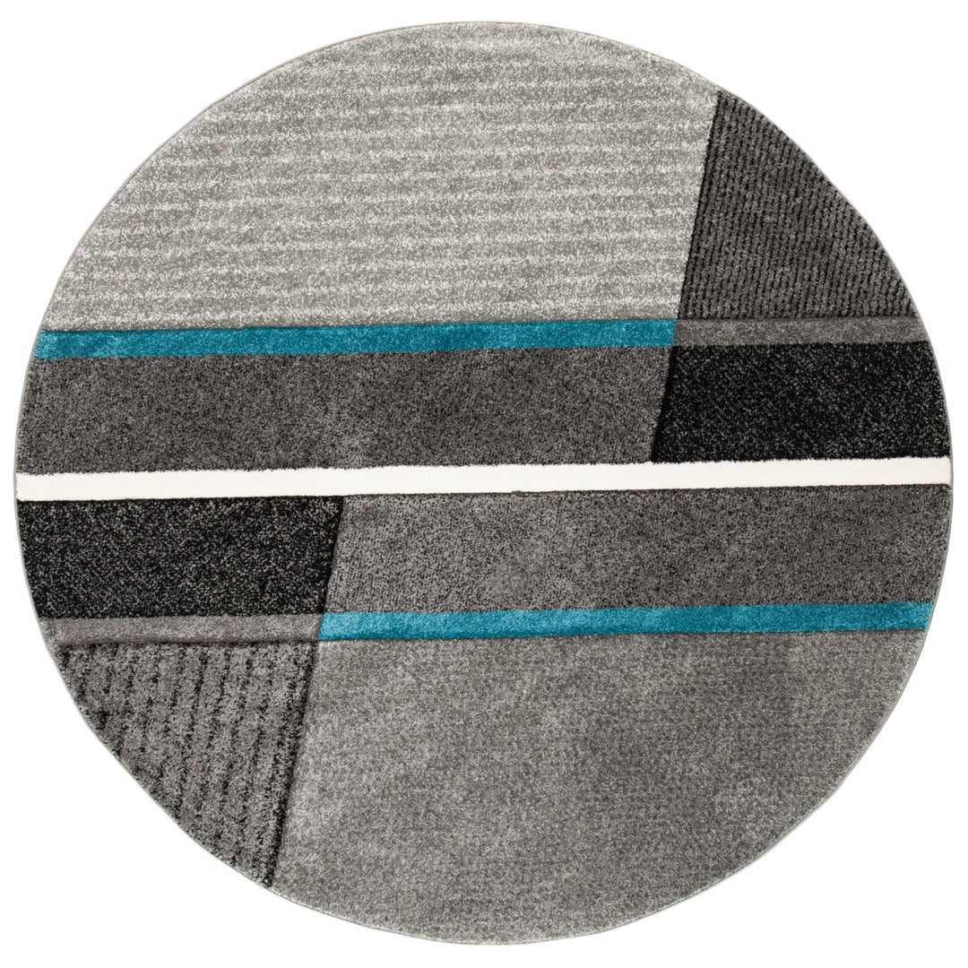 SAFAVIEH Hollywood Collection HLW711D Grey / Teal Rug Image 1