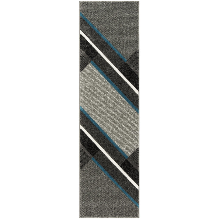 SAFAVIEH Hollywood Collection HLW711D Grey / Teal Rug Image 5