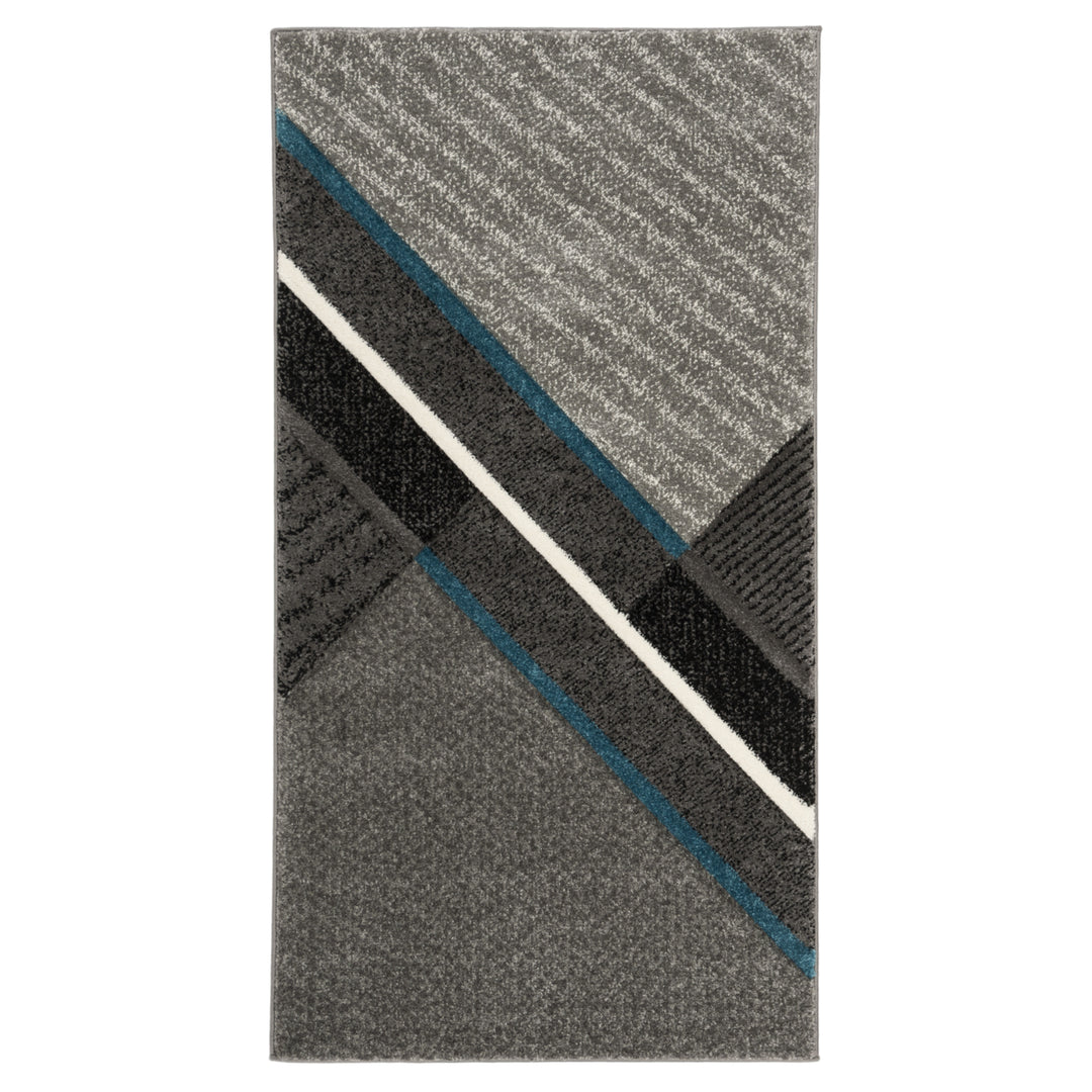 SAFAVIEH Hollywood Collection HLW711D Grey / Teal Rug Image 7