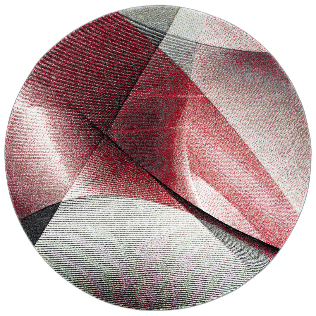 SAFAVIEH Hollywood Collection HLW715Q Grey / Red Rug Image 4