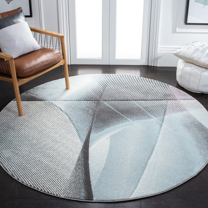 SAFAVIEH Hollywood HLW715F Grey / Light Blue Rug Image 2