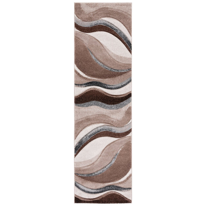 SAFAVIEH Hollywood Collection HLW718P Brown/Ivory Rug Image 2