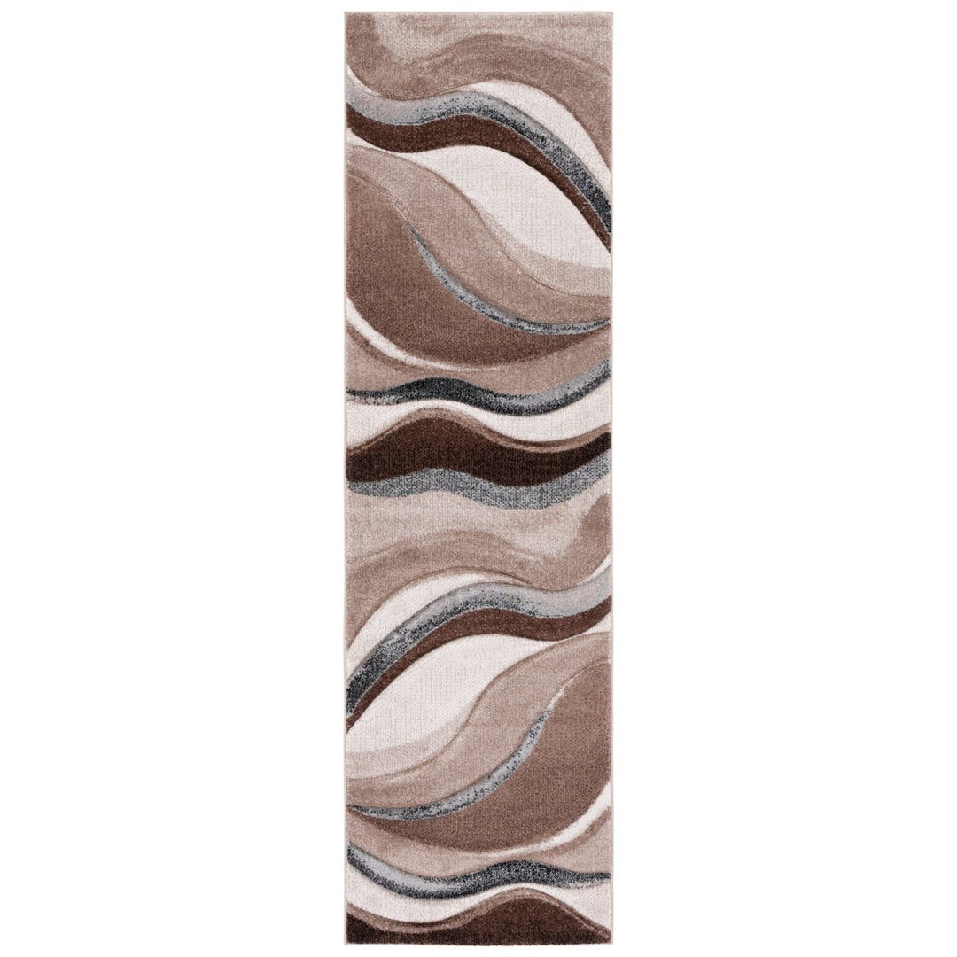 SAFAVIEH Hollywood Collection HLW718P Brown/Ivory Rug Image 1