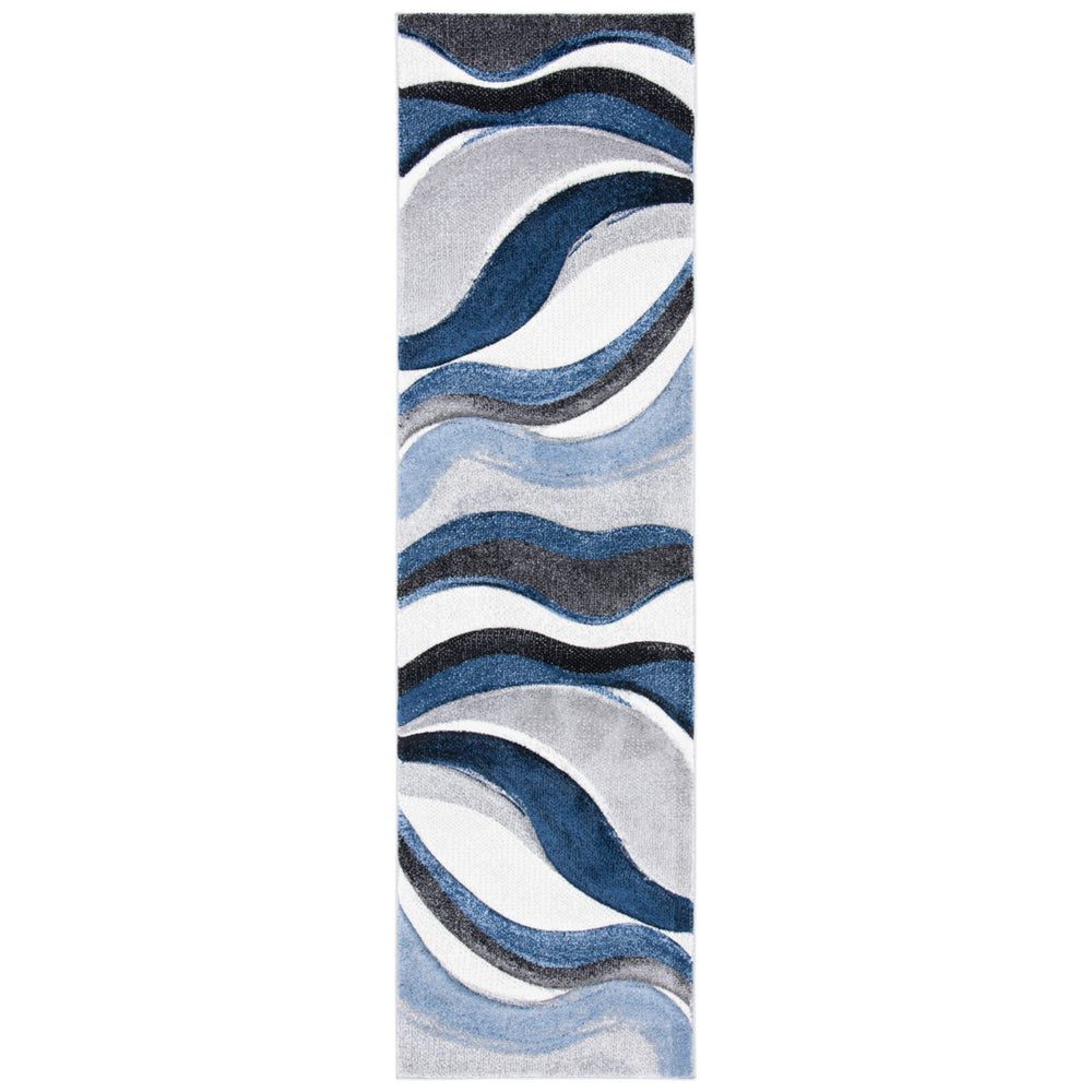 SAFAVIEH Hollywood Collection HLW766F Grey / Blue Rug Image 2