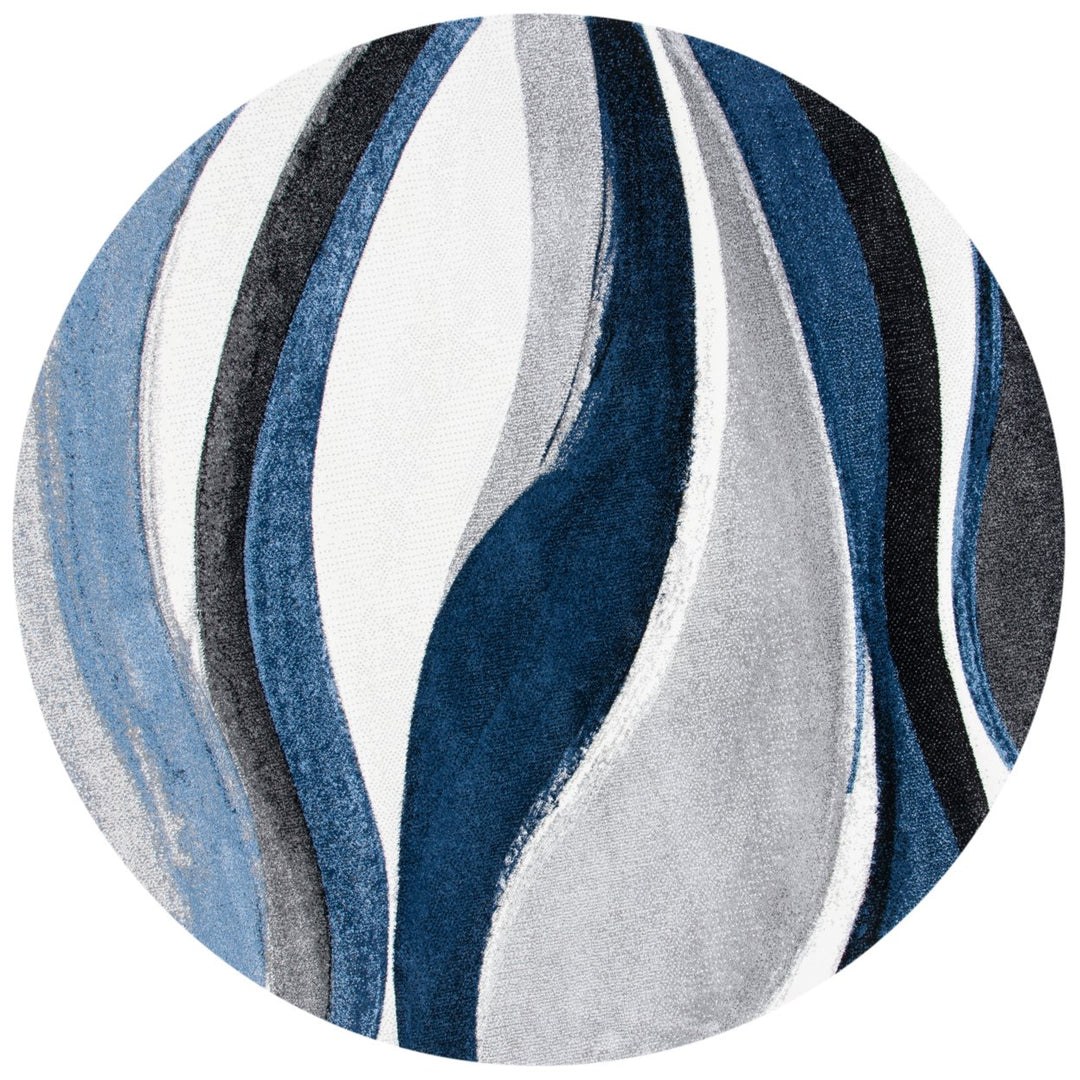 SAFAVIEH Hollywood Collection HLW766F Grey / Blue Rug Image 4