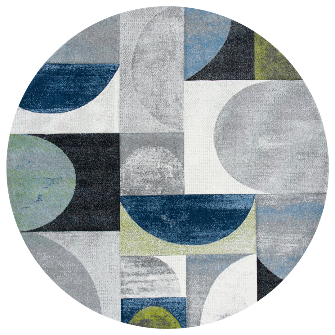 SAFAVIEH Hollywood Collection HLW798F Grey / Blue Rug Image 4