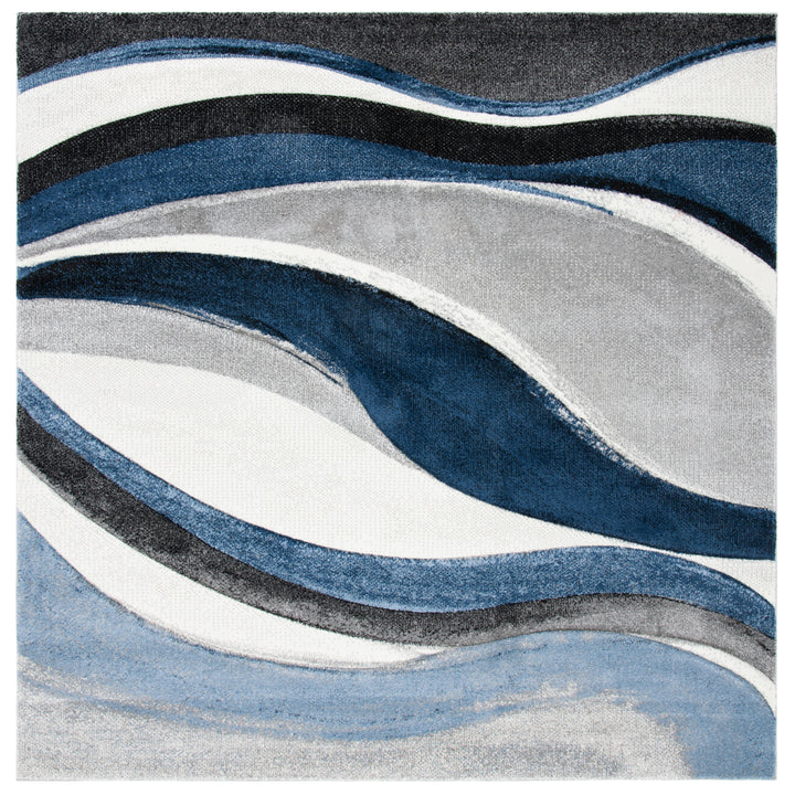 SAFAVIEH Hollywood Collection HLW766F Grey / Blue Rug Image 6