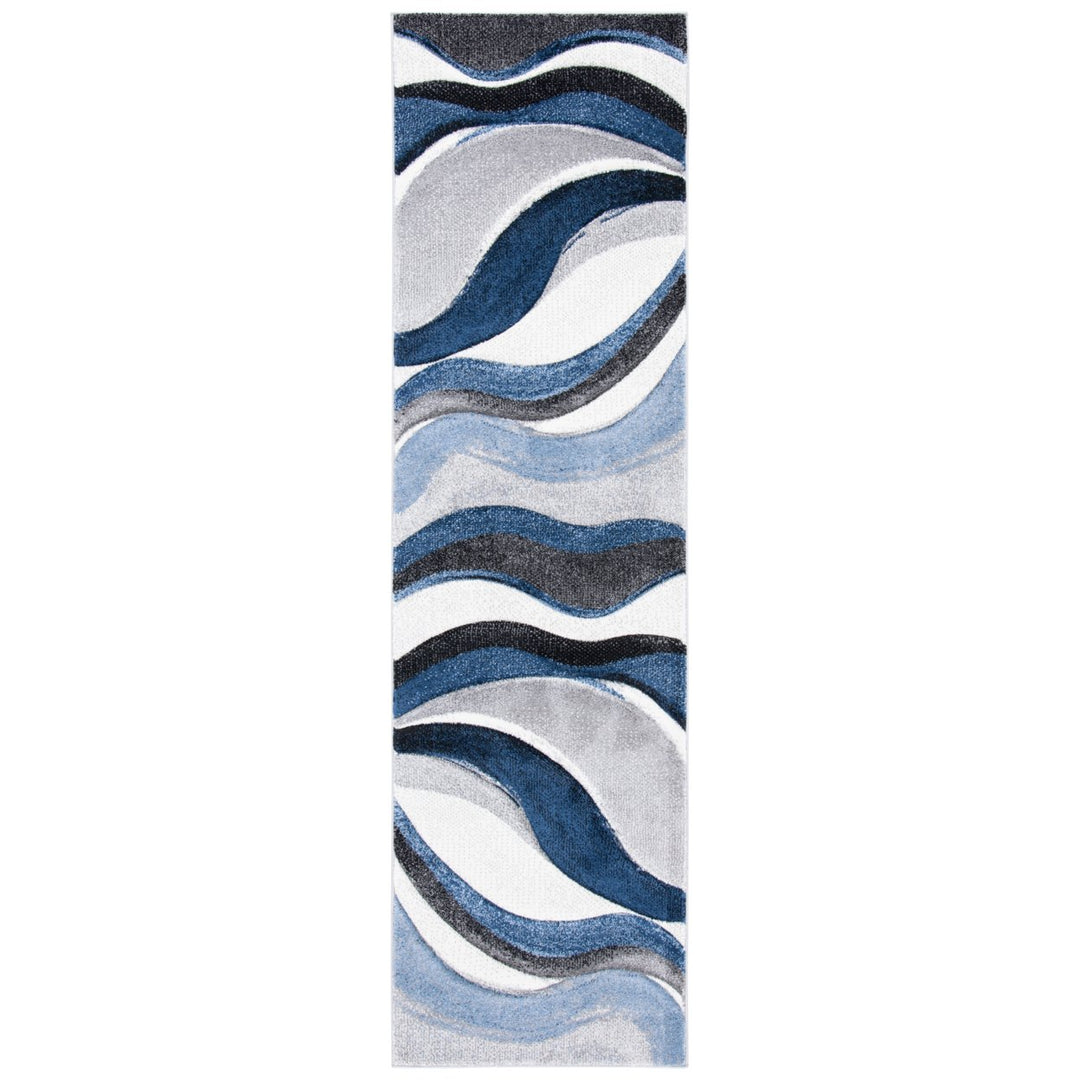 SAFAVIEH Hollywood Collection HLW766F Grey / Blue Rug Image 1