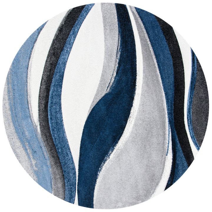 SAFAVIEH Hollywood Collection HLW766F Grey / Blue Rug Image 8