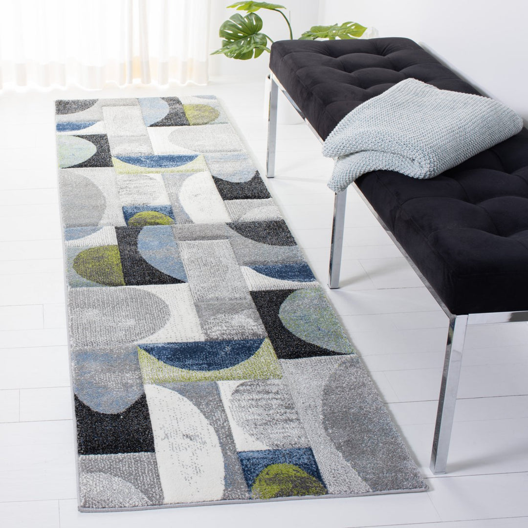 SAFAVIEH Hollywood Collection HLW798F Grey / Blue Rug Image 9